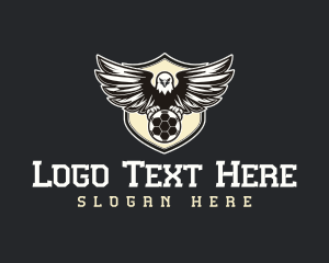 Eagle Soccer Ball Emblem logo