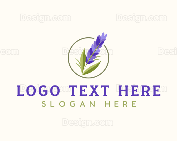 California Lavender Flower Logo