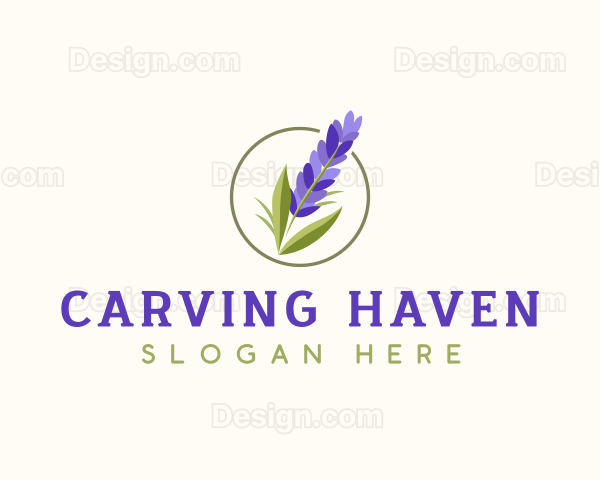 California Lavender Flower Logo