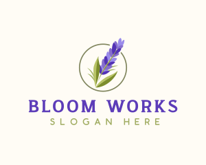 California Lavender Flower logo design