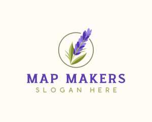 California Lavender Flower logo design