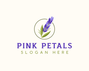 California Lavender Flower logo design