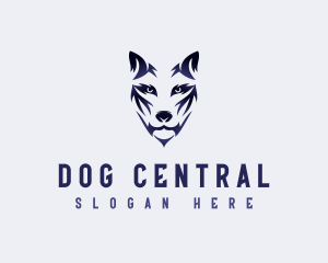 Fierce Wolf Dog logo design