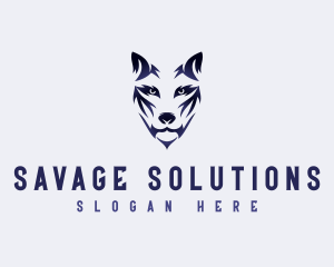 Fierce Wolf Dog logo design