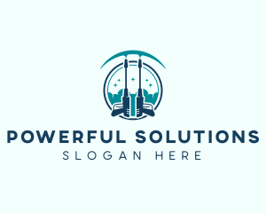 Pressure Washer Cleaning logo design