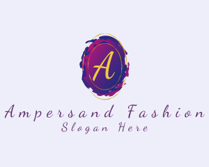 Oval Watercolor Fashion logo design