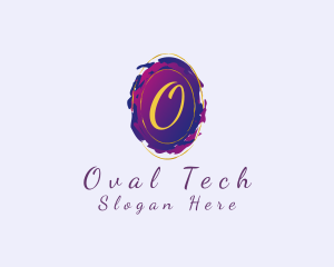 Oval Watercolor Fashion logo design