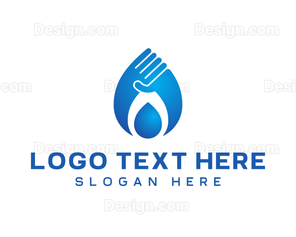 Blue Clean Hand Logo