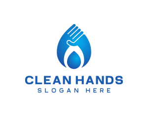 Blue Clean Hand logo