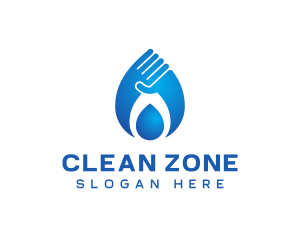 Blue Clean Hand logo