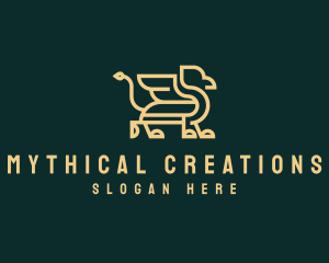 Classy Mythical Griffin logo design