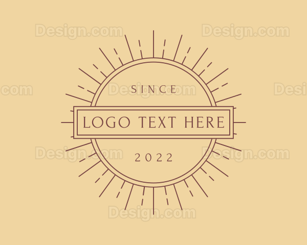 Rustic Hipster Badge Logo