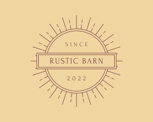 Rustic Hipster Badge logo design