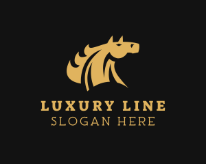 Luxury Horse Head logo design