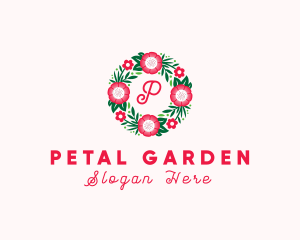 Bouquet Wreath Flower logo design