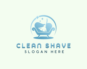 Sofa Broom Cleaning logo design