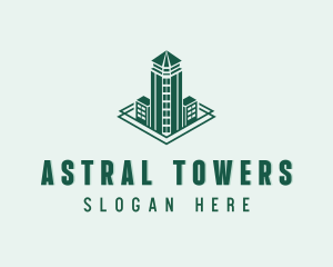 Tower Building Skyscraper logo