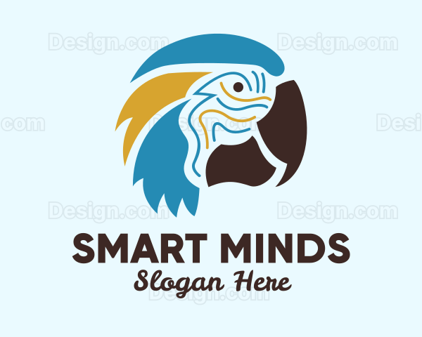 Tropical Parrot Head Logo