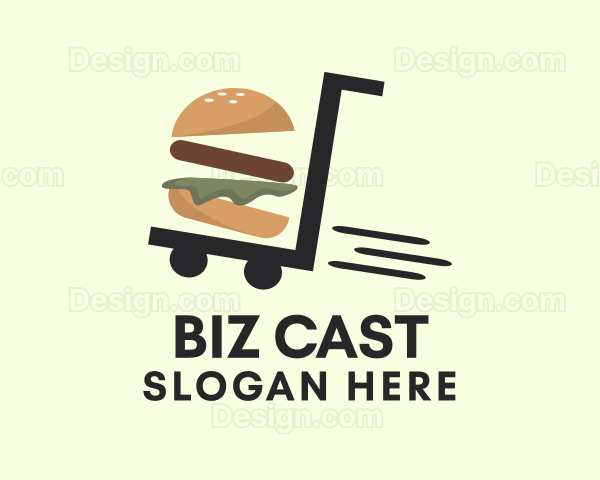 Hamburger Food Delivery Logo