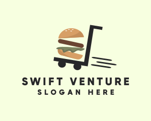 Hamburger Food Delivery logo design