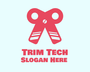 Pink Ribbon Scissors logo
