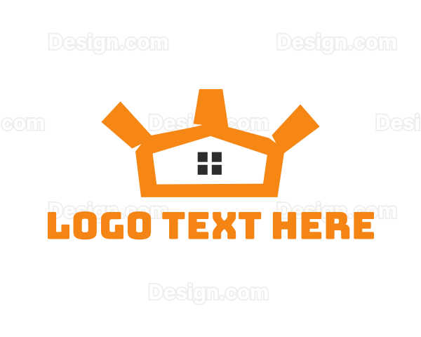 Orange Abstract Real Estate Logo