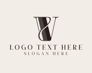 Fashion - Feminine Stylish Boutique Letter V logo design