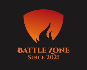 Medieval Flame Shield  logo design