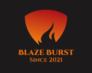 Medieval Flame Shield  logo design