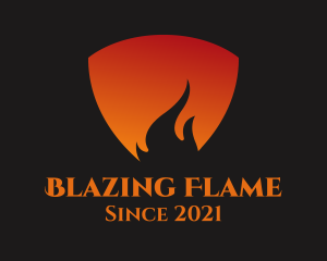 Medieval Flame Shield  logo design