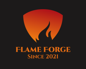 Medieval Flame Shield  logo design