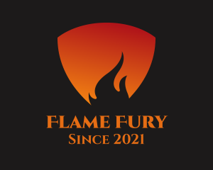 Medieval Flame Shield  logo design