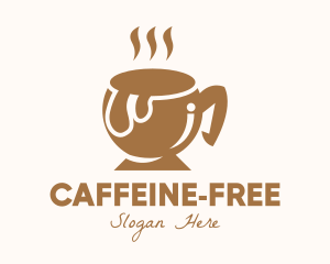 Brown Hot Coffee logo design