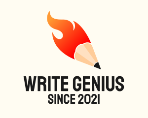 Flaming Writing Pencil logo