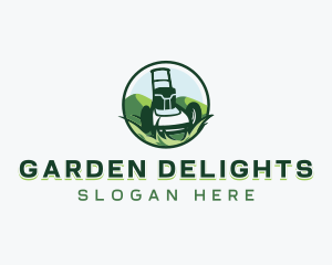 Grass Lawn Mower logo design