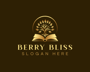 Luxury Book Tree logo design