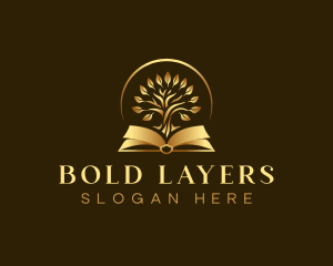 Luxury Book Tree logo design