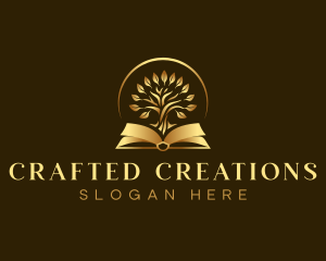 Luxury Book Tree logo design