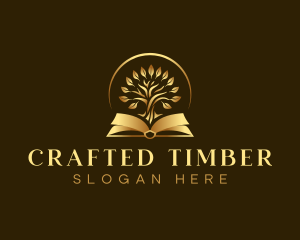 Luxury Book Tree logo design