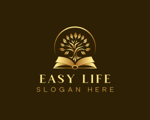 Luxury Book Tree logo design