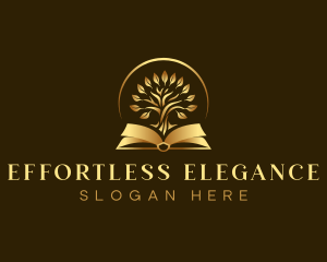 Luxury Book Tree logo design