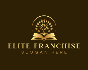 Luxury Book Tree logo design