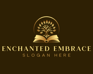 Luxury Book Tree logo design