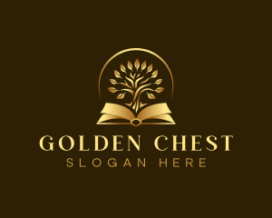 Luxury Book Tree logo design