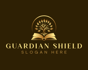 Luxury Book Tree logo design