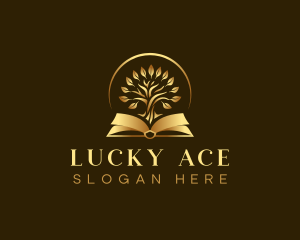 Luxury Book Tree logo design