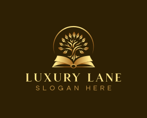 Luxury Book Tree logo design