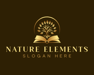 Luxury Book Tree logo design