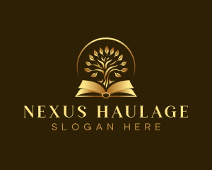 Luxury Book Tree logo design