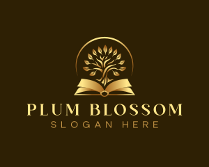 Luxury Book Tree logo design